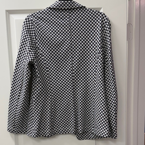 Black and White Cat Checkered Women's Blazer - Picture 2 of 3